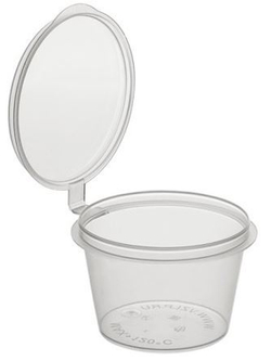 Контейнер для соуса с крышкой 30мл. (80/1920шт) СТАНДАРТ АРТИКУЛ 1235 П2 (ВЕРХНЕЕ ЗАКРЫВАНИЕ)