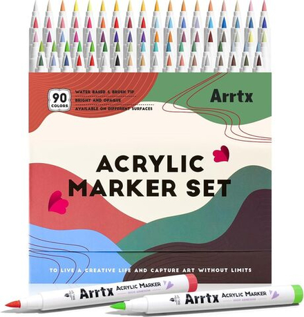 Arrtx акриловые маркеры 90 цветов
