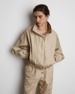 Куртка из шелка бежевый/хаки