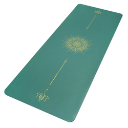 Каучуковый коврик для йоги Arrows Green Gold 185*68*0,5 см нескользящий