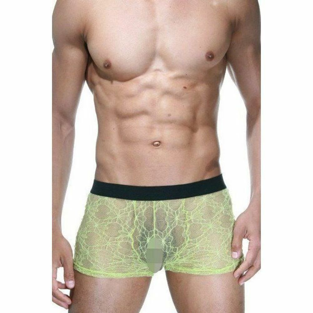 Мужские трусы хипсы кружевные зеленые La Blinque LB15289