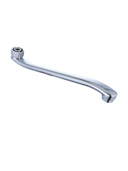 Излив для смесителя HANSEN H30-S изогнутый 30 см, под смеситель для ванной, хром