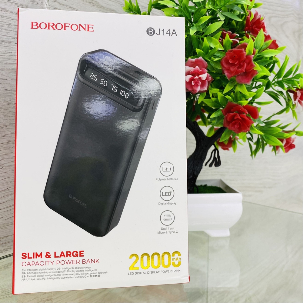 Power Bank 20000mAh, Borofone BJ14A, черный