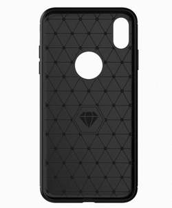 Чехол для iPhone X цвет Black (черный), серия Carbon от Caseport