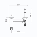 Смеситель с гигиеническим душем Fashun A57504-7 A57504-7