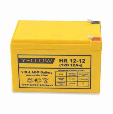 Аккумуляторы YELLOW HR 12-12 - фото 1