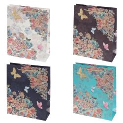 GAEM Пакет подарочный (бумага 210г/м2, блок микс 12шт), L26 W10 H32 см, 4в.