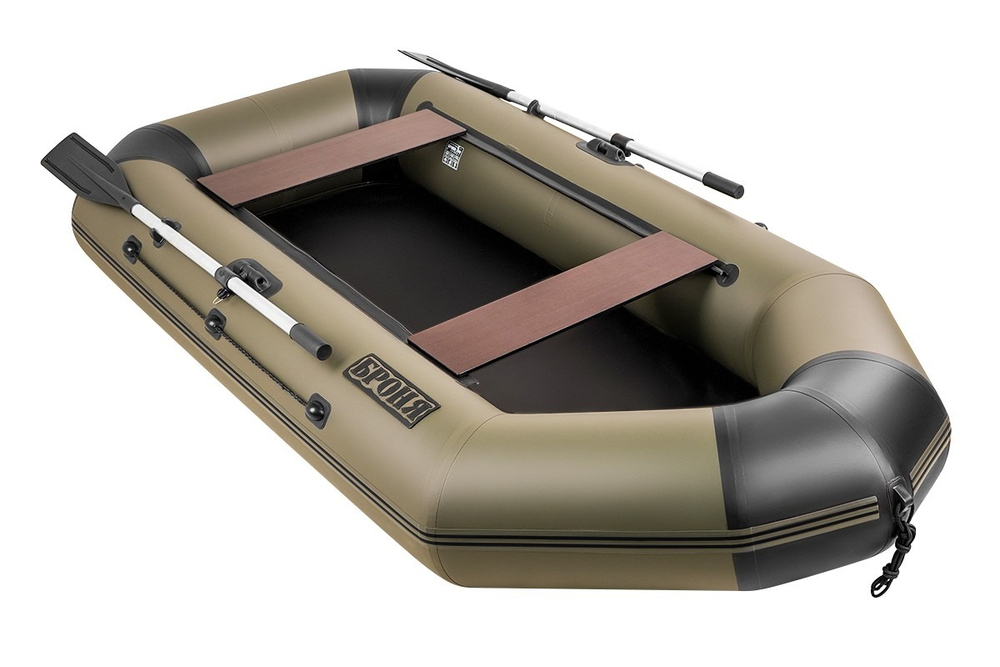 Броня-260 хаки-черный (лодка ПВХ с усилением)