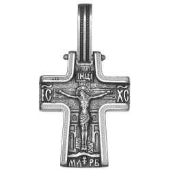 Крест из серебра/Частичное чернение/Георгий Победоносец