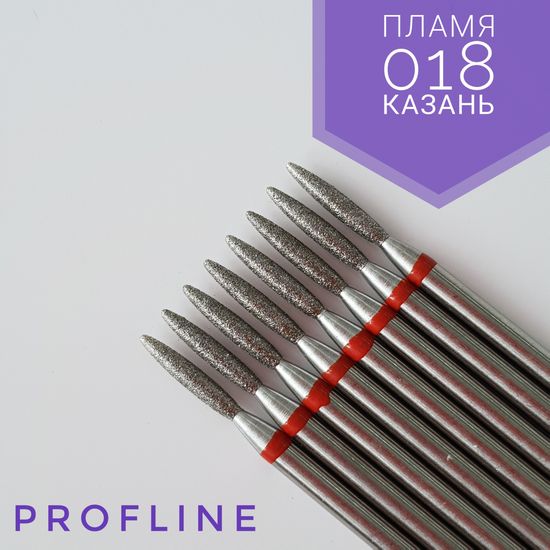 Алмазная насадка Пламя 018, красная насечка, Казань КМИЗ