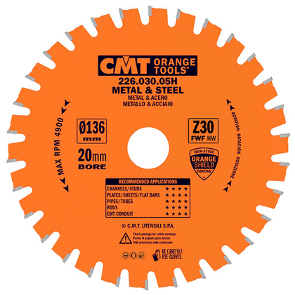 Диск пильный по стали 136,5x20x1,2/1,5 0° FWF Z=30 226.030.05H