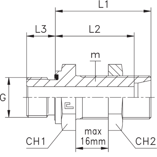 Штуцер FDE DL28 BSP 1" (корпус)