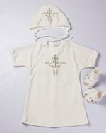 Крестильный набор р.68, цвет молочный 13-14