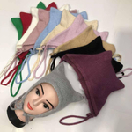 Вязаный чепчик с ушками