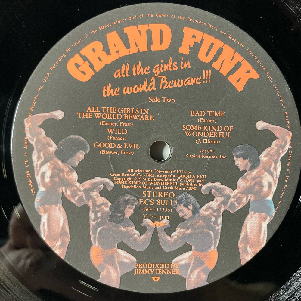 Винтажная виниловая пластинка LP Grand Funk Railroad All The Girls In The World Beware (Japan 1975) (No Obi)