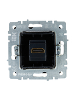BRITE Розетка HDMI РHDMI-0-БрЧ черный IEK