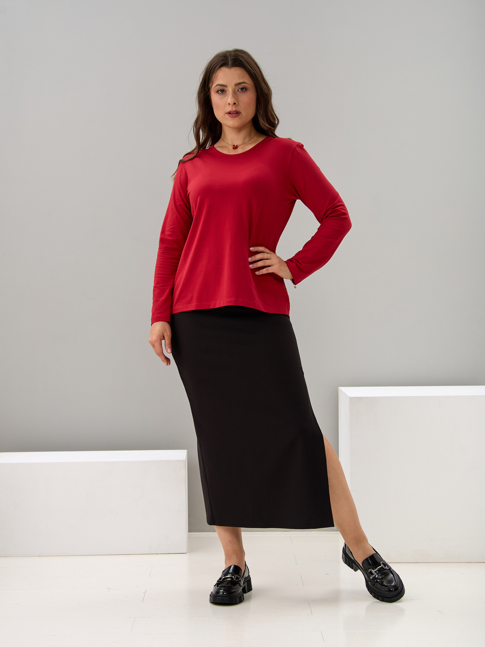 Лонгслив ЛНкл-081/ягодный