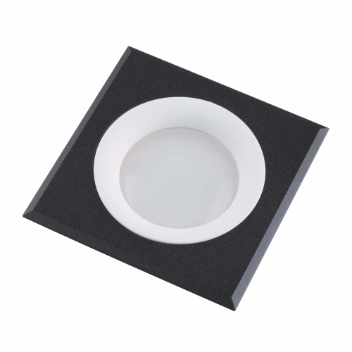 DLS-V108 GU5.3 BLACK+WHITE Светильник декоративный встраиваемый ТМ Fametto, серия Vernissage. Квадратный. Без лампы, цоколь GU5.3. Металл, цвет че