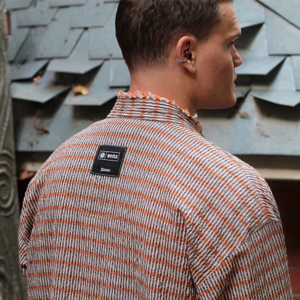 Рубашка Wema R5 Клетка оранжевая