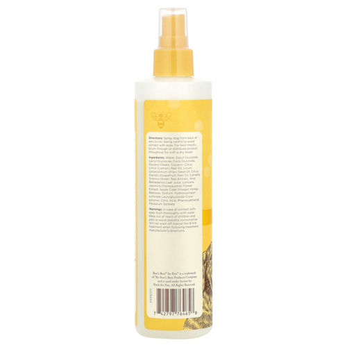 Burt's Bees, Спрей для распутывания волос с лимоном и льняным семенем, для собак, 296 мл (10 жидк. унц.)