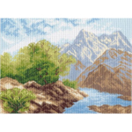 "Горное местечко"-0669 канва с рисунком