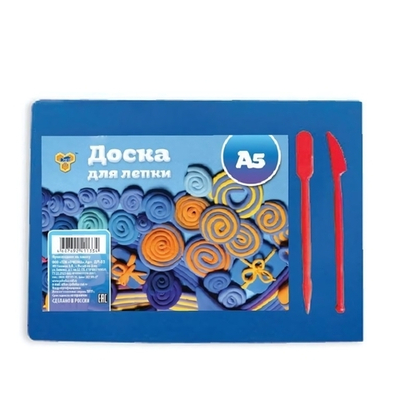 Доска для лепки А5 цветная, 2 стека (малая) (Пчелка)