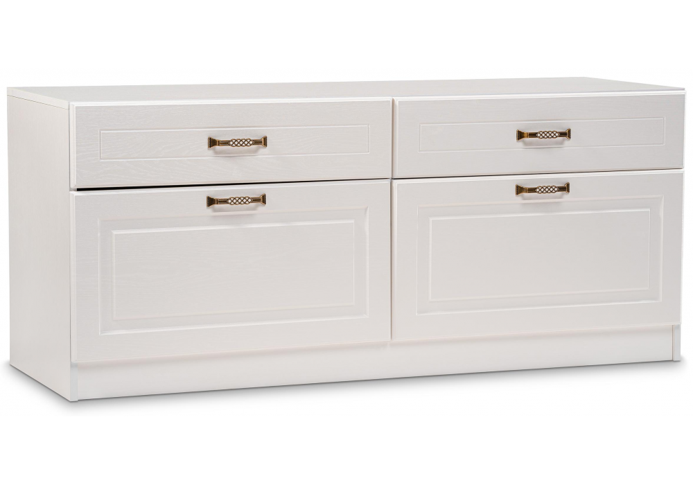 Модульная гостиная Ливерпуль белый / ясень ваниль НМ-1012-100 комплектация 2