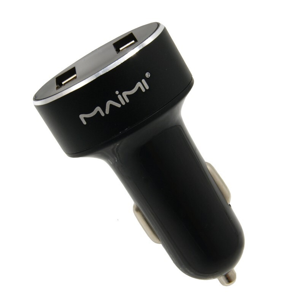 Автомобильный адаптер питания MAIMI CC107 2USB 2.1A Metal (черный)