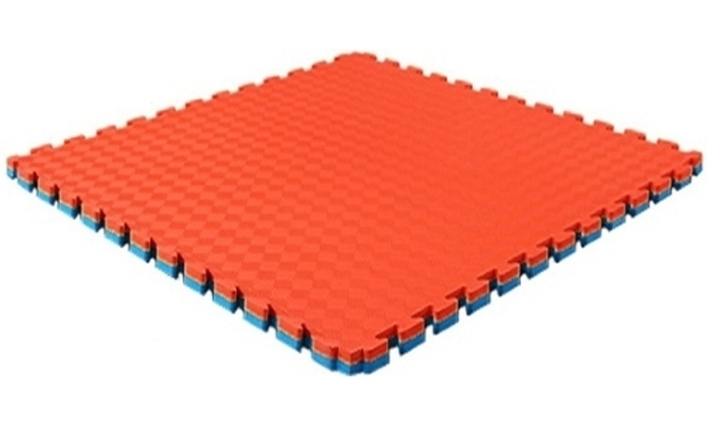 Будо-мат (татами) BABYPUZZ (1 плита 100x100x2,5см, 1кв.м./уп) "Красно-черный"