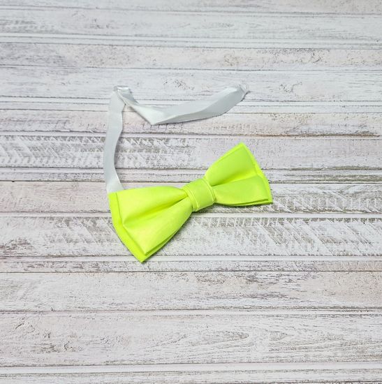 Галстук бабочка классика, лайм глянец