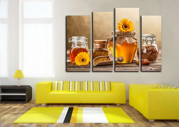Модульная картина "Банка мёда"