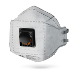 JETAPRO Полумаска Mircon Flex противоаэрозольная с клап., с уголь. слоем, трехпанель., FFP2