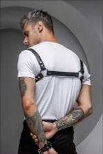 Портупея мужская Ra Style кожа черный S/M