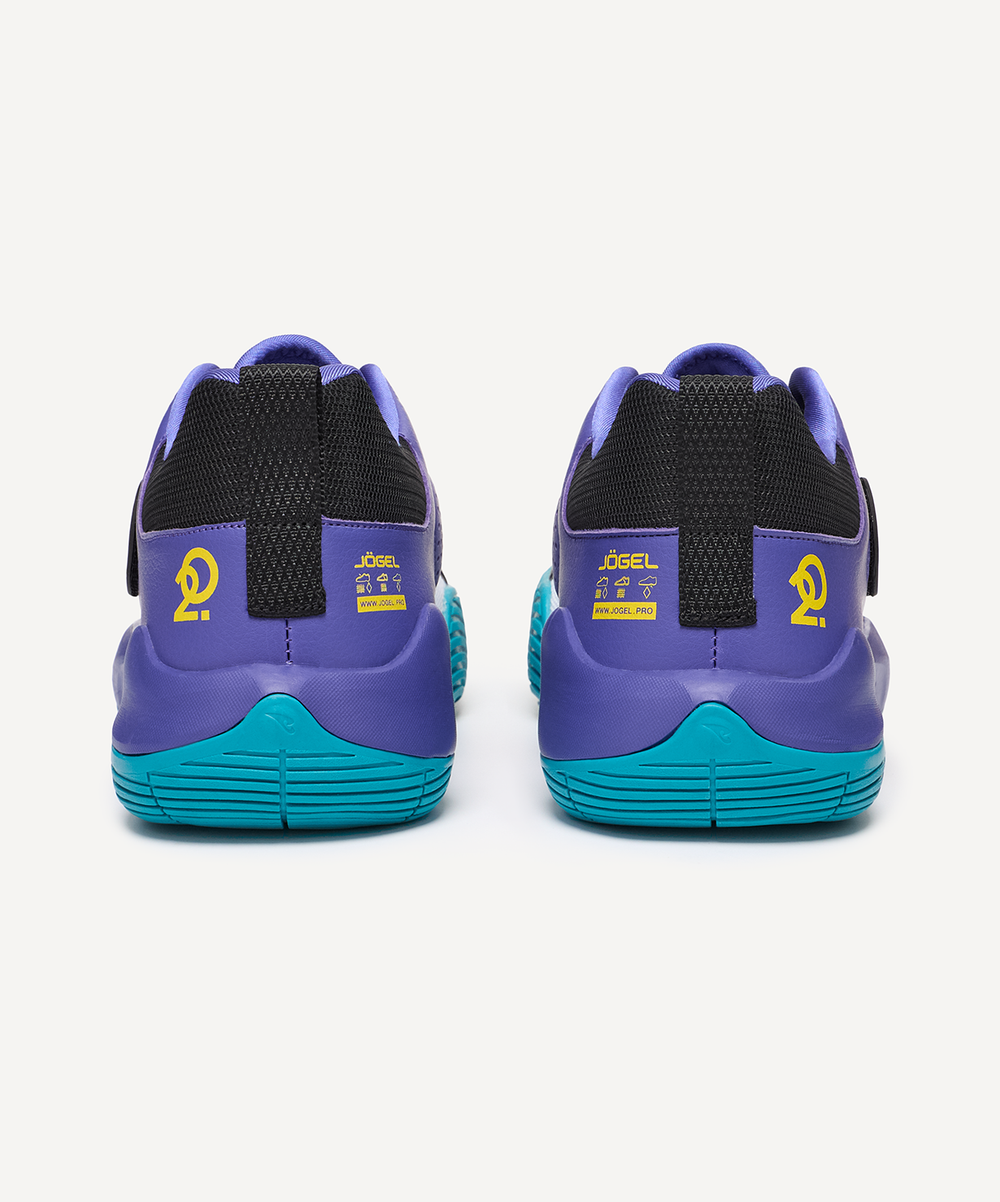 Кроссовки баскетбольные JÖGEL Launch 2.0 LOW, белый/фиолетовый/голубой