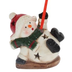 GAEM Украшение новогоднее "Снеговик" с подсветкой 2, L7 W5 H7 см, 2в.