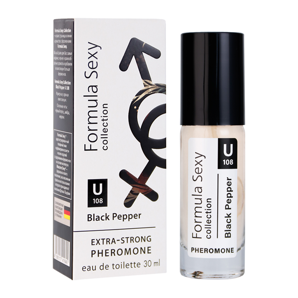 Вода туалетная c феромонами Formula Sexy Black Pepper U108 (Формула Секси Блэк Пеппер U108) – 30ml