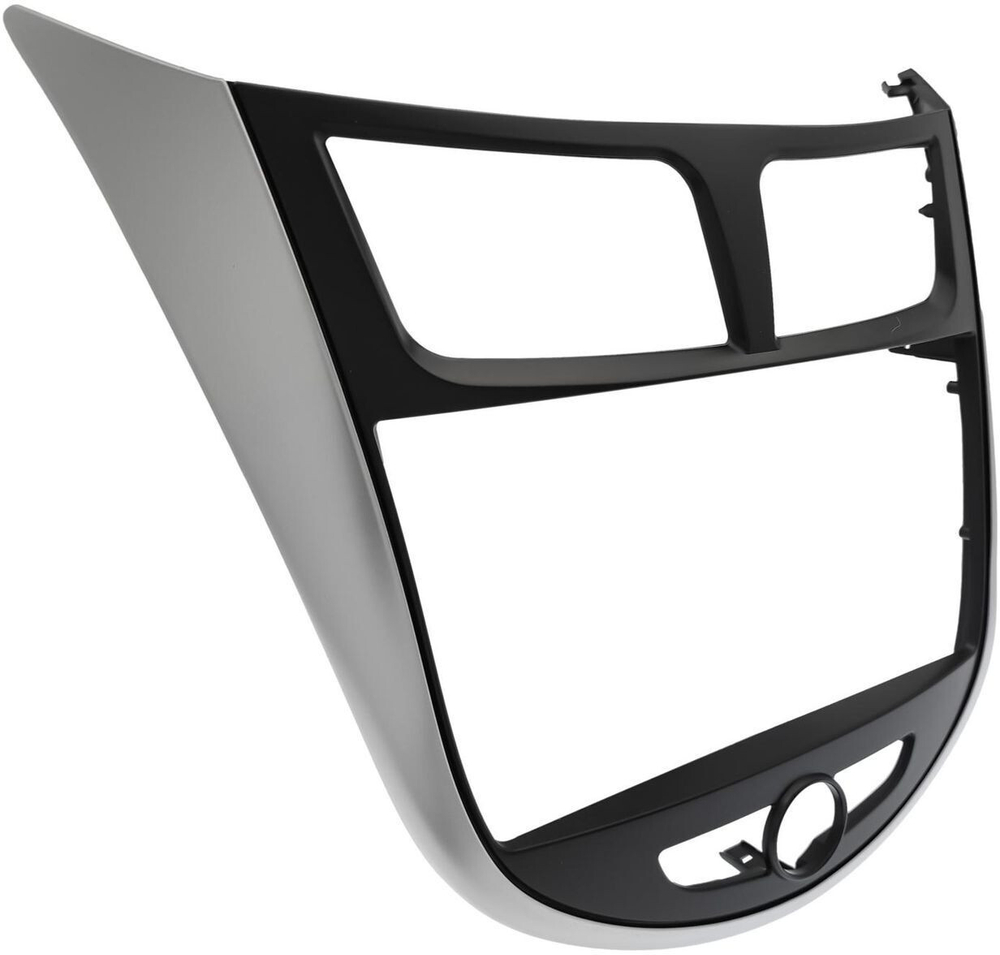 Магнитола для Hyundai Solaris 1 2010-2016 (рамка серебристо-черная тип 3) - Teyes CC3-2K на Android 10, 2K QLED, ТОП процессор, CarPlay, 4G SIM-слот