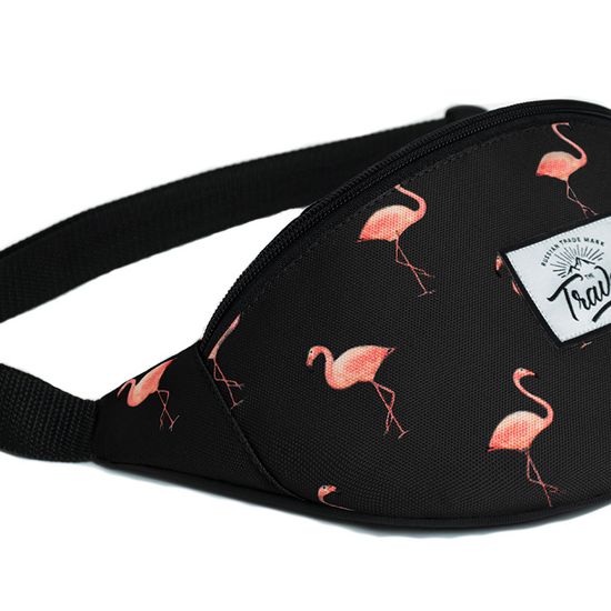 Поясная сумка Travel. Фламинго. Черный
