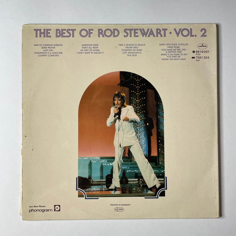 Винтажная виниловая пластинка LP The Best Of Rod Stewart Vol. 2 (Germany 1978)