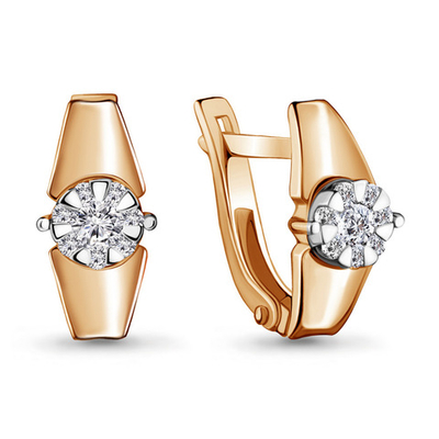 941632к Серьги из Золота с бриллиантами из коллекции "Mon Amour"
