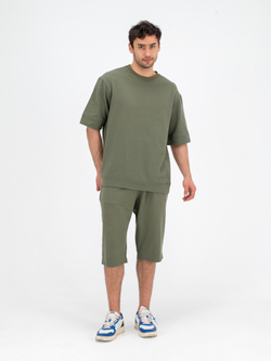 Костюм хлопковый с шортами. Хаки