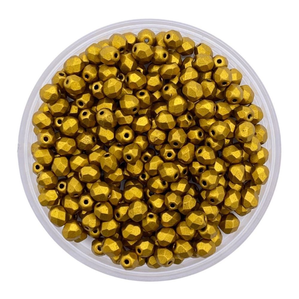 Fire Polished 4 mm Brass Gold FP01740 (Qızıl)