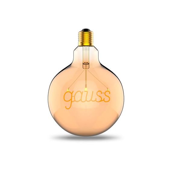 Лампа светодиодная филаментная Gauss E27 2,5W 2000K золотая 175802003