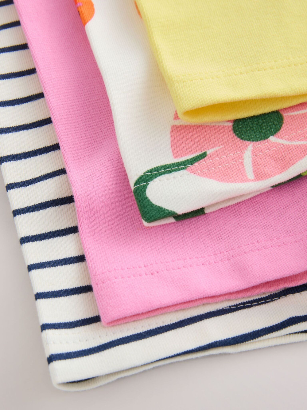 Шорты-велосипедки для девочки Next AG9-946, 4 шт., Белый, Светло-желтый, Розовый