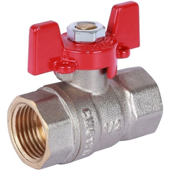 Шаровой кран Rommer 1/2" ВР/ВР, ручка-бабочка (RBV-0003-0110215)