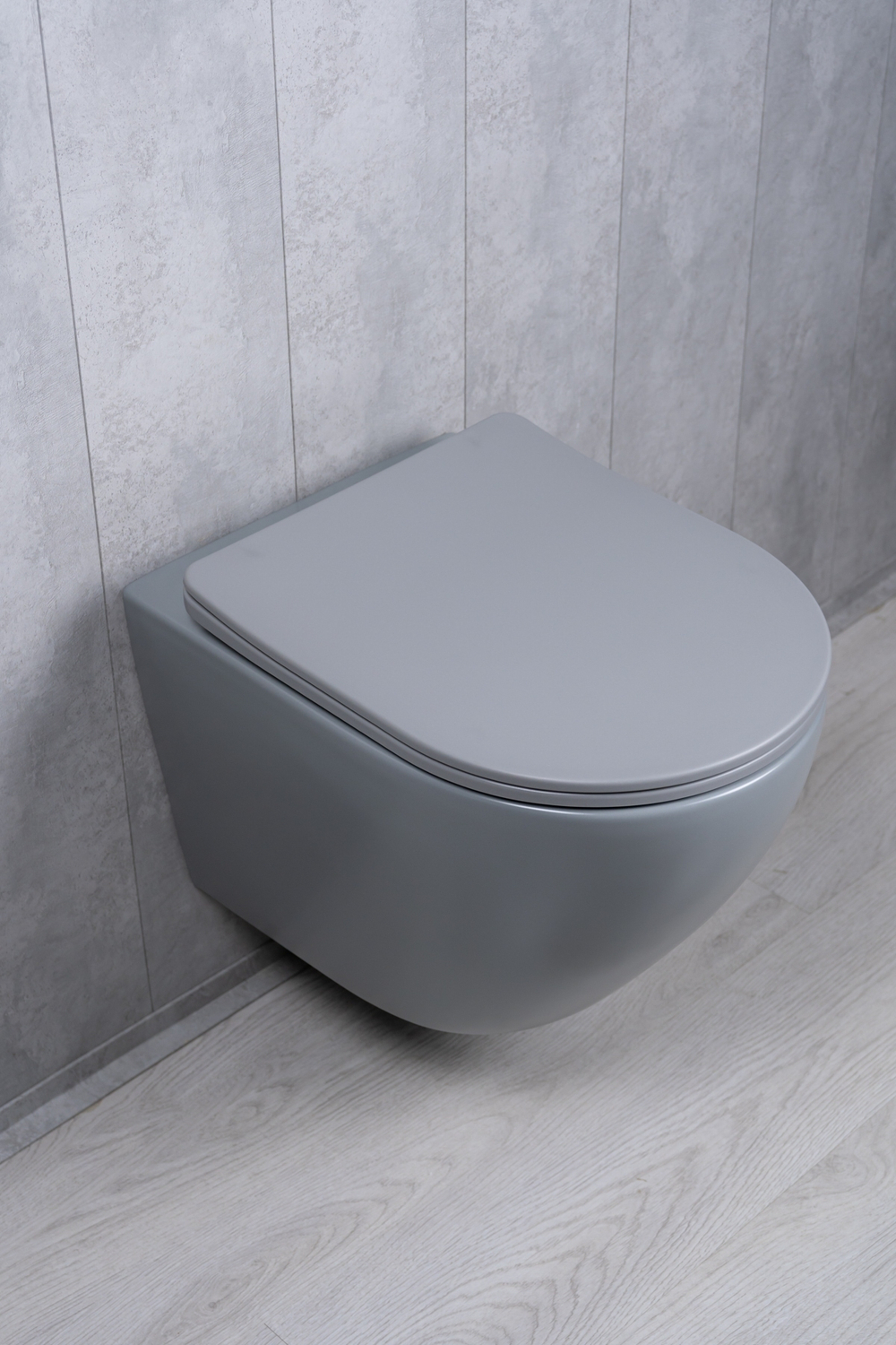 Унитаз подвесной Tornado Gid Tr2122TF-Lgm 62259Y серый матовый 49x36x36