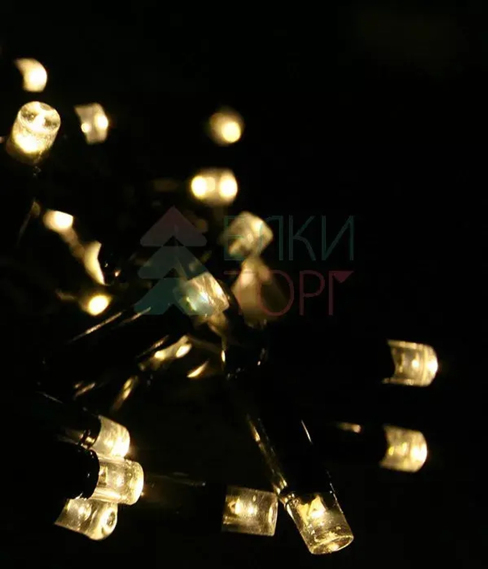 Светодиодная бахрома Sealed 3,2*0,9 м., 220V., 232 теплых белых LED ламп, черный каучук, Beauty Led (LL232-1-2WW)