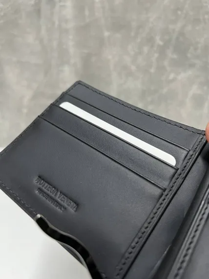 Кожаный футляр для кредитных карт Bottega Veneta черный