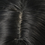 Парик искусственный, с чёлкой, имитация кожи, 60 см, цвет чёрный/пепельный