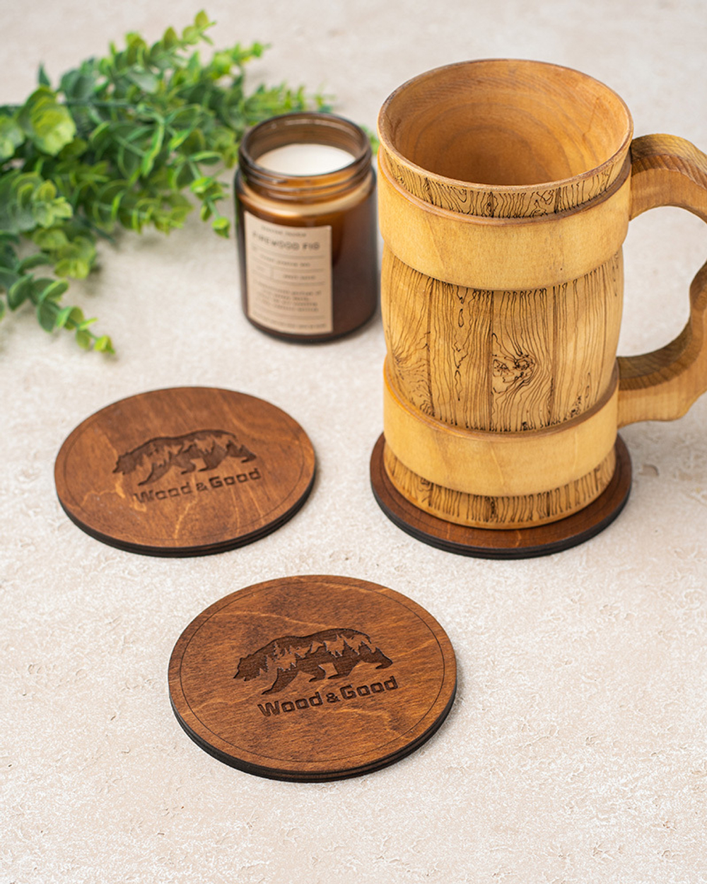 Бирдикель (подставка под кружку) WOOD&GOOD, 1 шт.